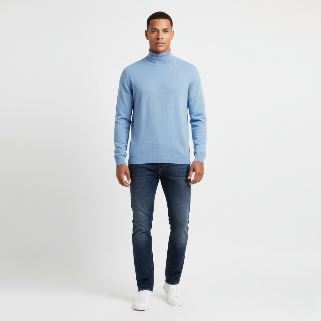 Męski Golf Dzianinowy | Oddychający, Miękki i Ciepły