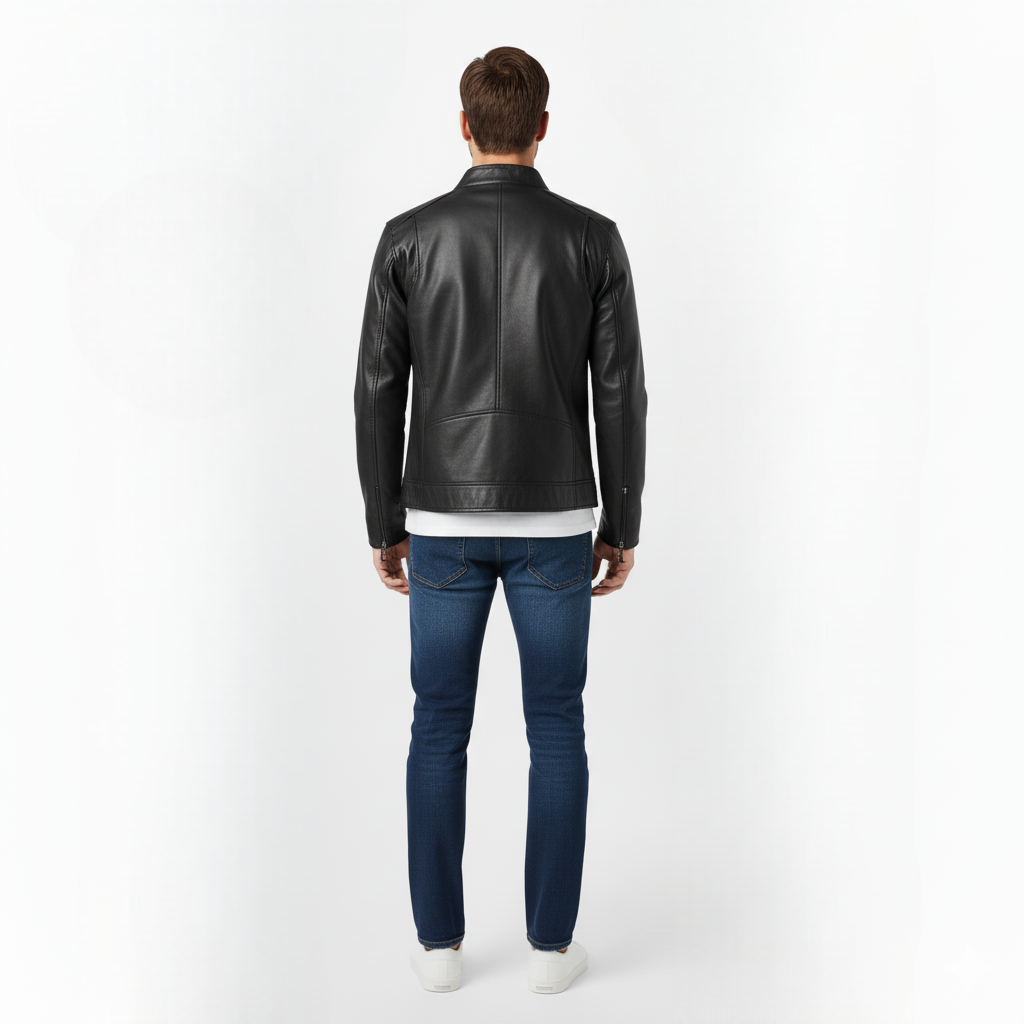 Męska Kurtka Skórzana Biker | Wysokiej Jakości, Stylowa i Trwała