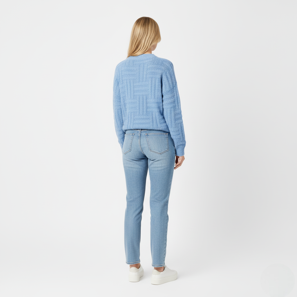 Sweter Damski | Dzianinowy Sweter Nordycki, Ciepły Zimowy Styl Casual