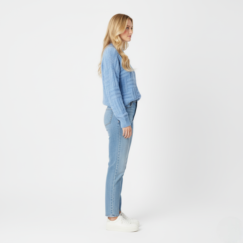 Sweter Damski | Dzianinowy Sweter Nordycki, Ciepły Zimowy Styl Casual