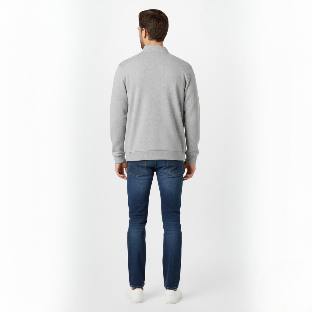 Klasyczny Męski Kardigan Termiczny | Zamek Błyskawiczny, Ciepły i Stylowy